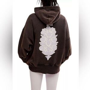 NWT FP Movement Women's Sprint To The Finish Logo Hoodie - Black Combo